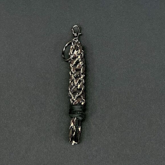 Paracord Braided Keychain With Key Ring Green Handmade Macrame Knot Swivel Clasp - Picture 8 of 11